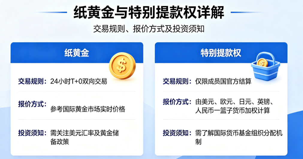 纸黄金与特别提款权详解 交易规则、报价方式及投资须知